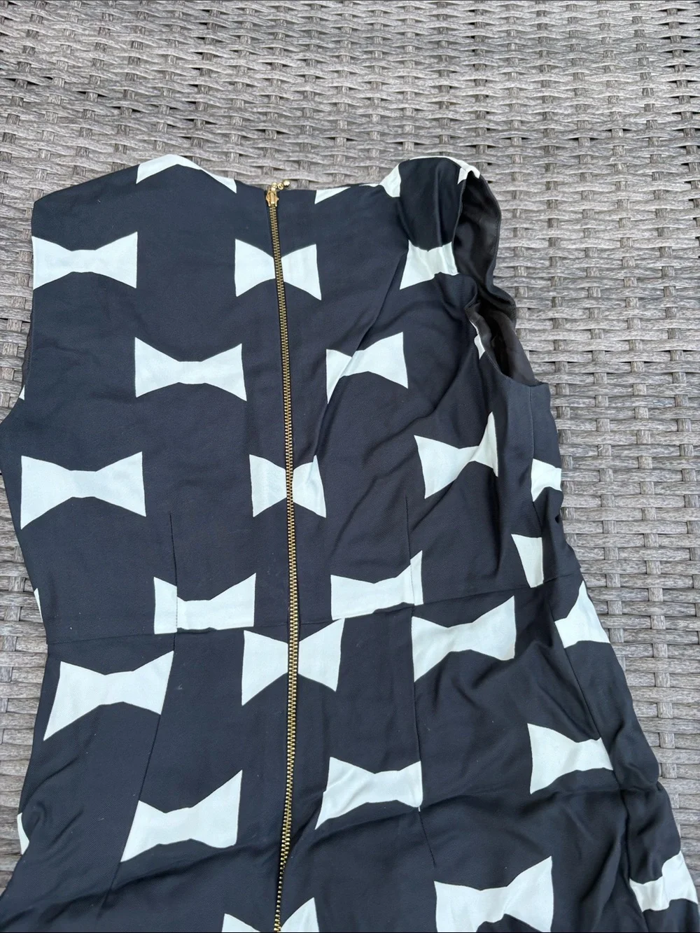 kate spade Black Dress with White Bow Print